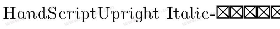 HandScriptUpright Italic字体转换